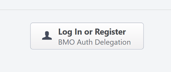 Screenshot of BMO login button